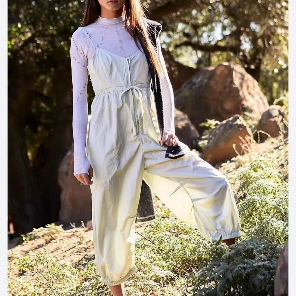 New FP Movement Free People Down To Earth Jumpsuit in Summer Mist Size XS